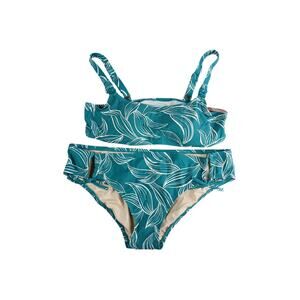 Isabel Maternity Swimsuit Womens XL Blue Padded Leaf Bikini Two Piece Target NWT